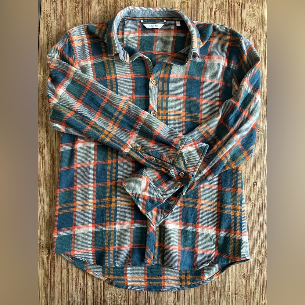 Departwest Men’s Paid Flannel Shirt (XXL)